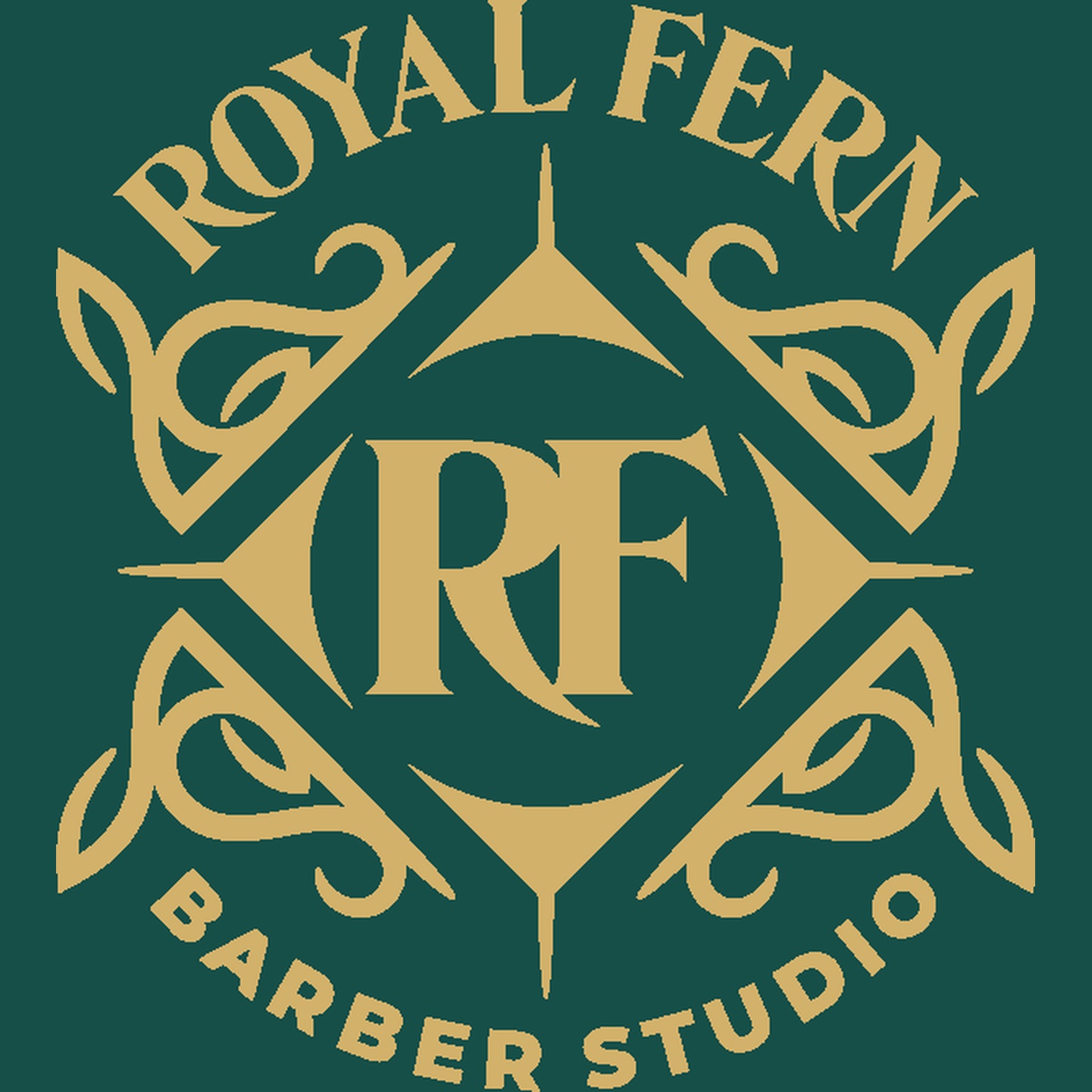 Royal Fern Barber Studio logo