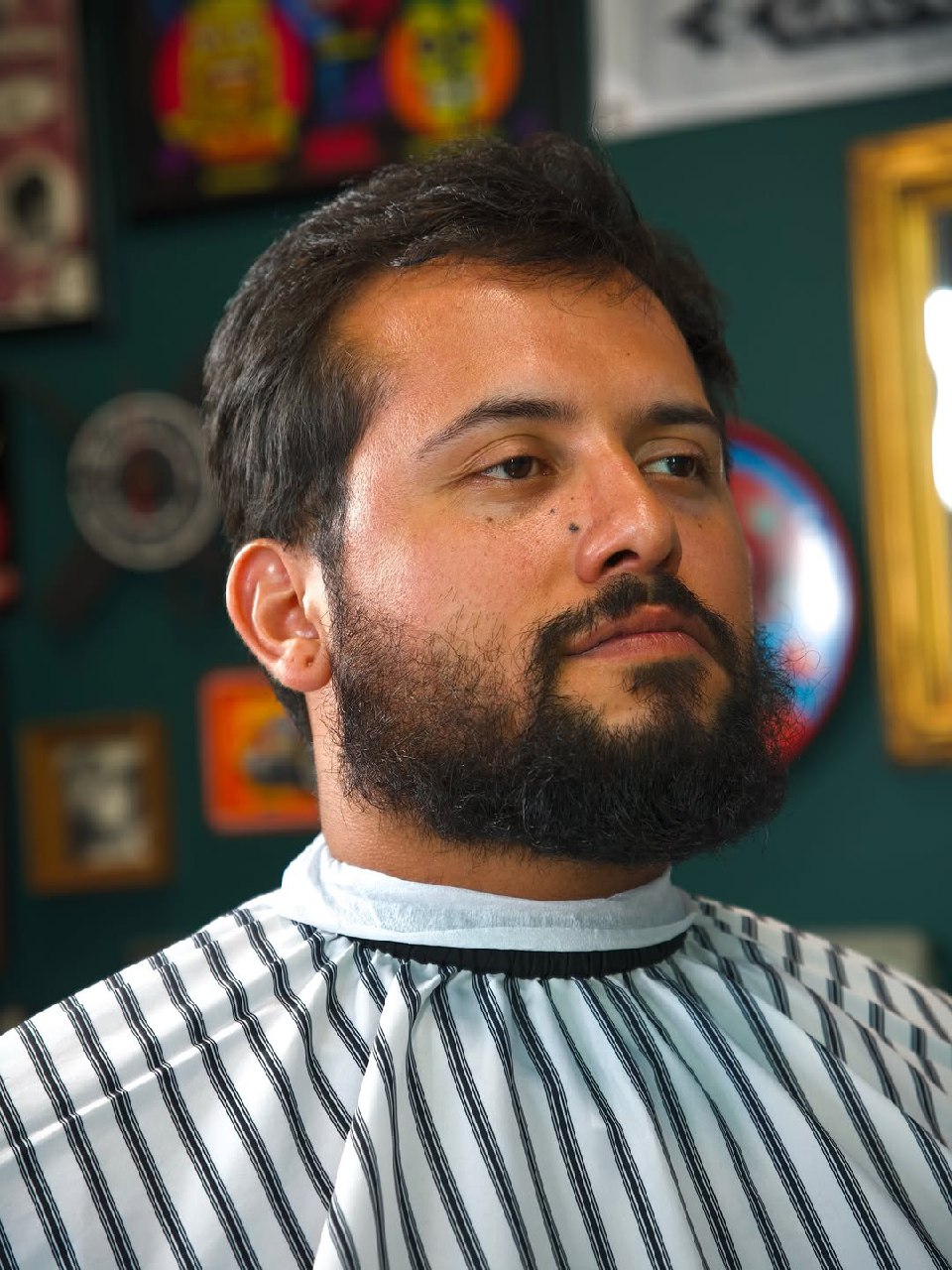 Before haircut at Royal Fern Barber Studio